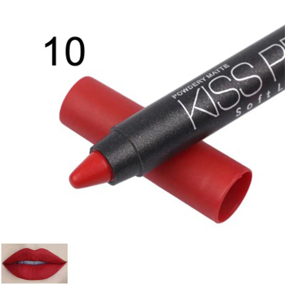 WHITE Matte Kissproof Lipstick Makeup Long Lasting Effect Powdery Matte Soft Lipsticks Cosmetic Tool - Color: WHITE