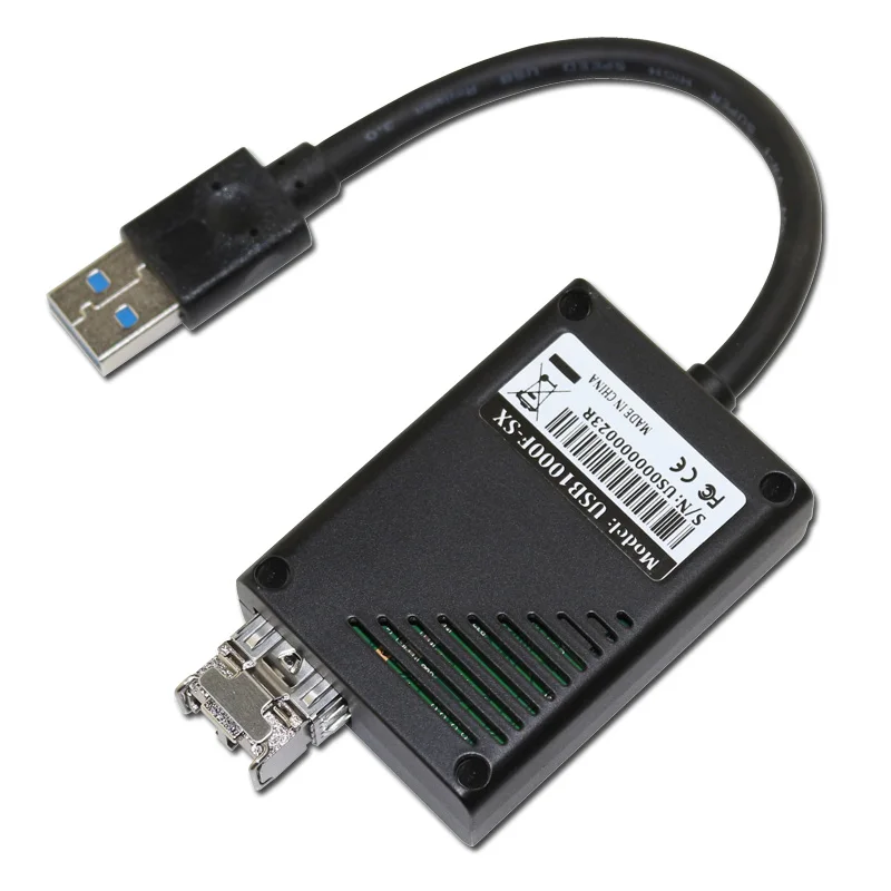 Fiber Gigabit Ethernet to USB3.0 Adapter 850nm Multi Mode Optical Module LC 550m