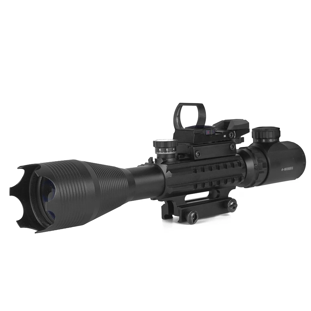 scope with sight Оптический прицел 4-16x50EG прицел HD101 красный точечный лазерный прицел компактный 3 в 1 комбинированный снайперский охотничий прицел Коллиматорный прицел - Цвет: scope with sight