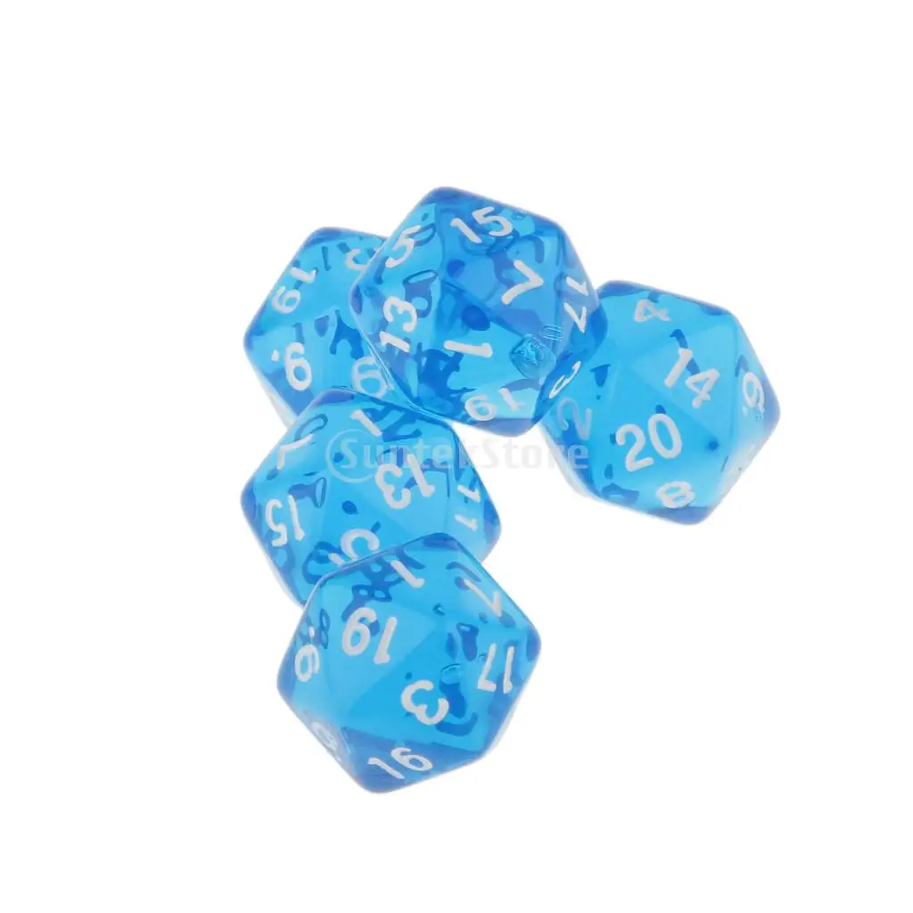 Драгоценный камень мути Двусторонняя Набор кубиков 5 D20 D & TRPG ролевая игра игры