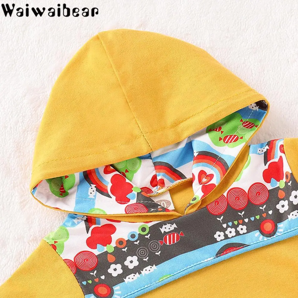 Весенние комплекты одежды Waiwaibear для маленьких мальчиков и девочек детские