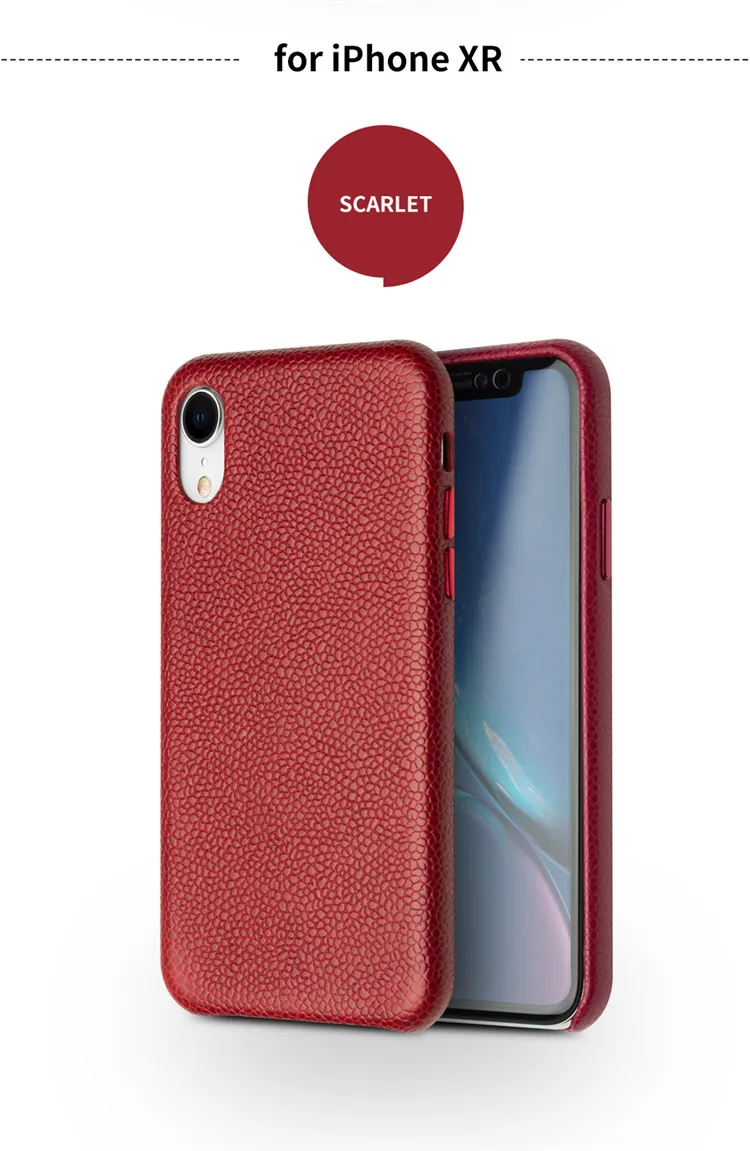 QIALINO ультра тонкая задняя крышка из натуральной кожи для Appole iPhone XR роскошный ручной работы Тонкий чехол для телефона для iPhone XR 6,1 дюймов