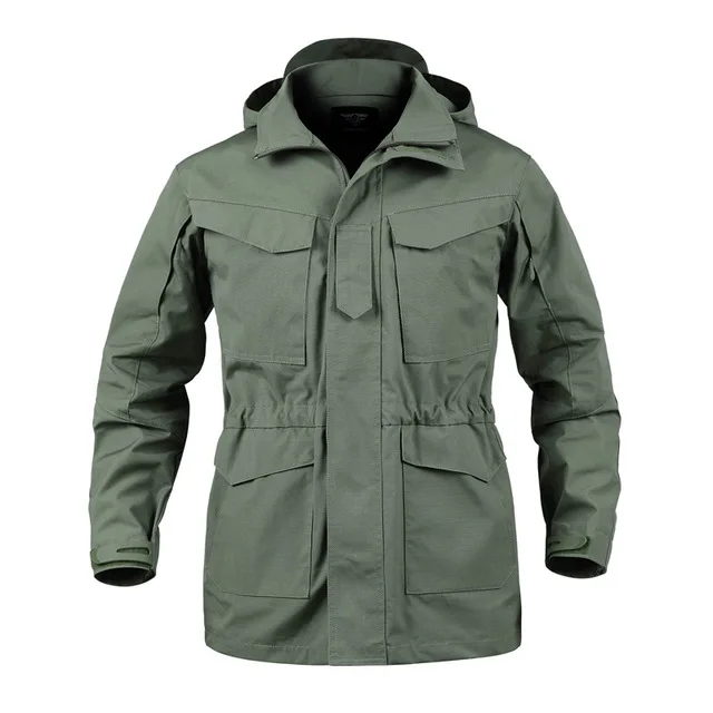 Army Green Мужская тактическая куртка, Мужская парка, зимнее пальто, водонепроницаемая ветровка, военный летный пилот, пальто, осенняя армейская Полевая куртка с капюшоном, мужская куртка - Цвет: Army Green