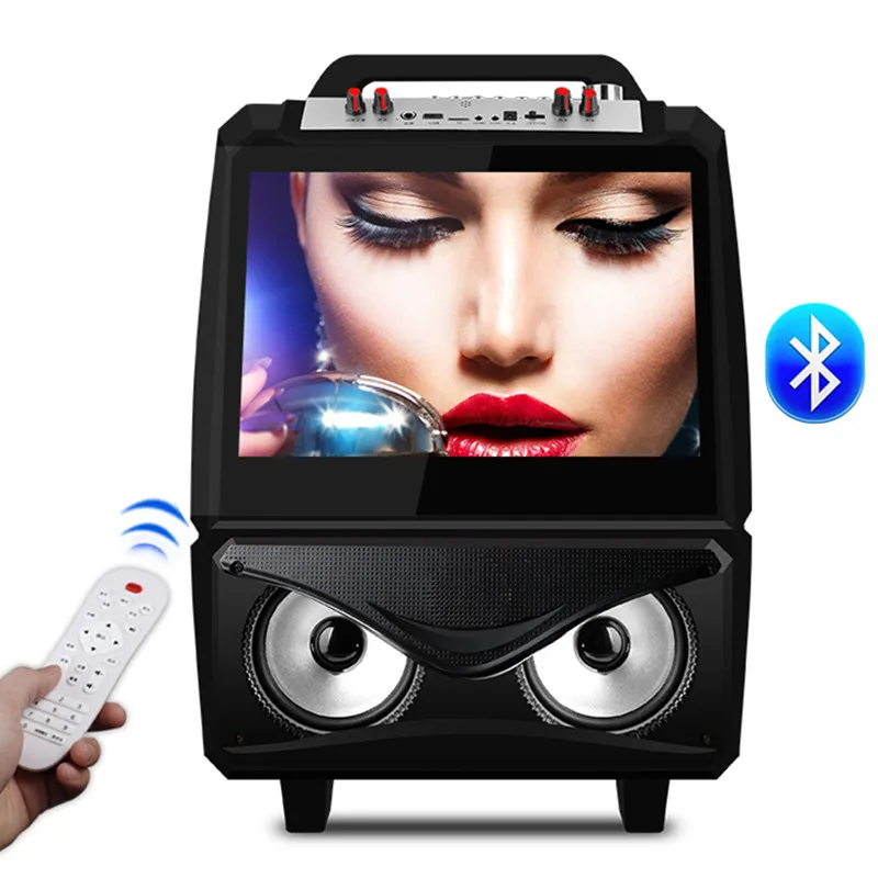 

Bluetooth 15 inch screen trolley speaker speakers high power audio FM radio portable TF USB MP3/4 player charging video machine