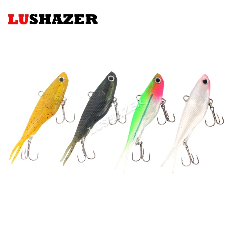 LUSHAZER 2 шт./лот TPR мягкая рыболовная приманка 20 г 36 VIB isca мягкие приманки pesca