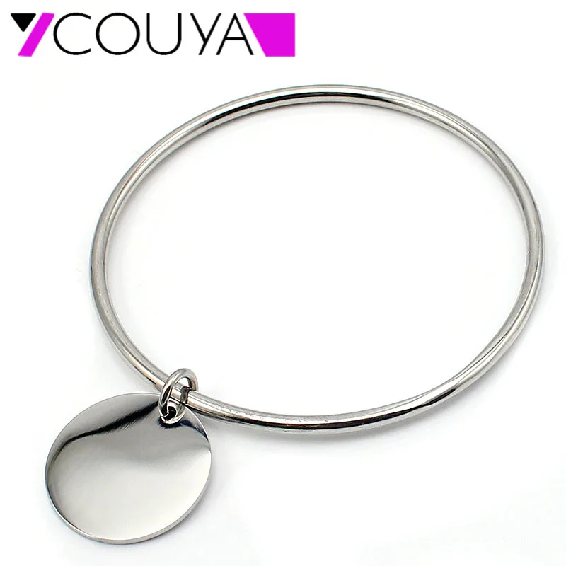 New Bangles design Stainless Steel Silver Bangle Bracelets Round Charm Women Costume Jewellery High Quality | Украшения и