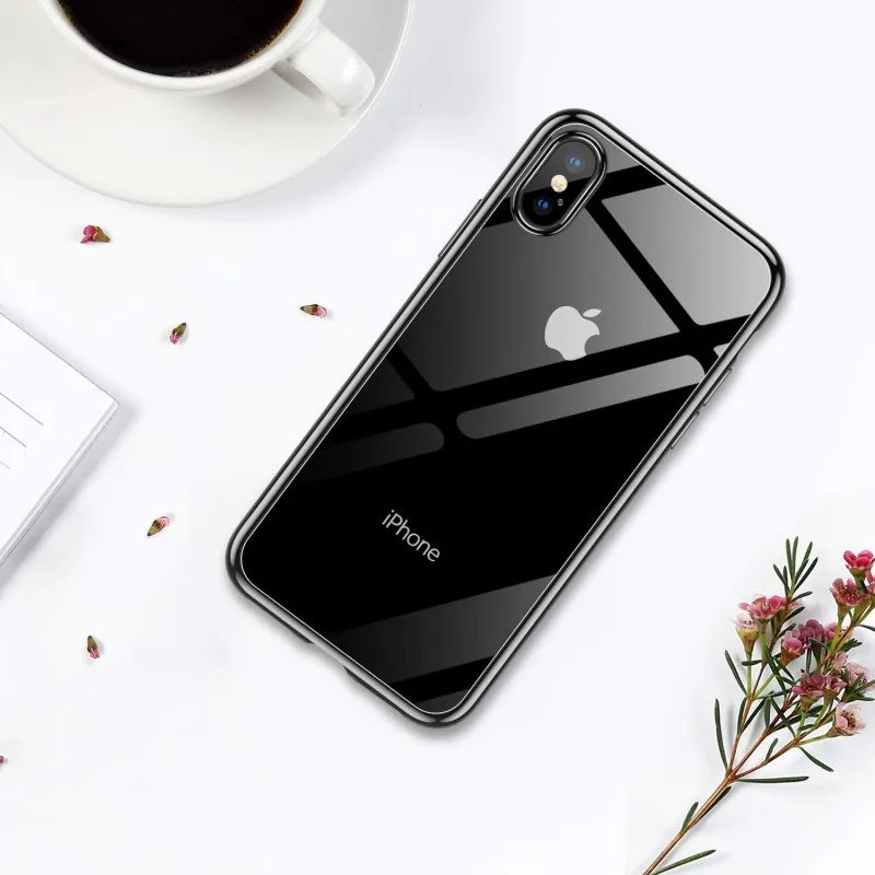 Роскошные мягкие чехлы из ТПУ для iPhone 7X8 6 6S Plus блестящий чехол с покрытием XS Max XR