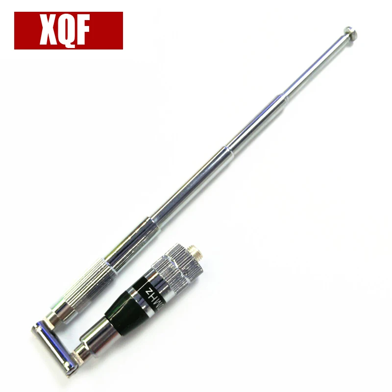 XQF 10PCS  Silver UHF 400-470MHz SMA-MX type Telescopic Antenna for Motorola GP68 GP88 GP88s CP200 HT750 GP300 radio