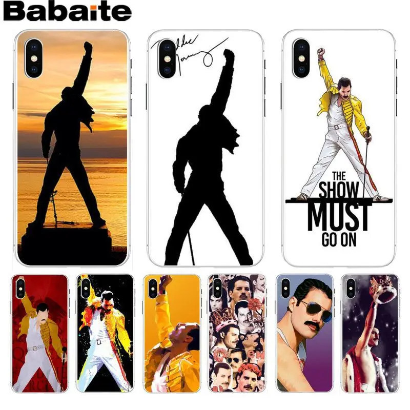 Freddie Mercury Queen band роскошный качественный чехол для телефона iPhone 8 7 6 6S Plus X XS max 10 5 5S SE XR