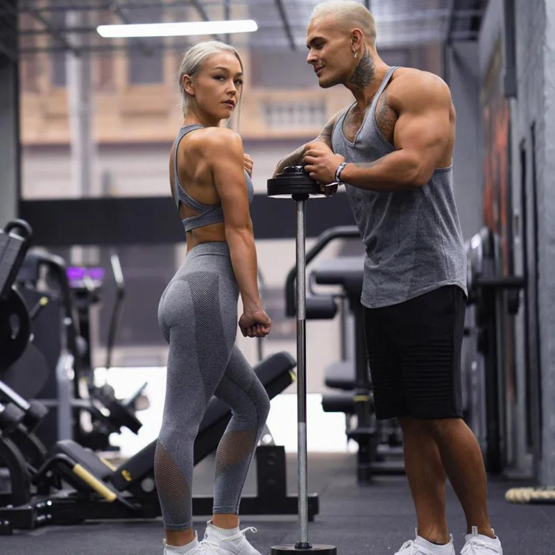 Спортивные колготки для йоги комплект одежды сексуальный топ тренажерного зала