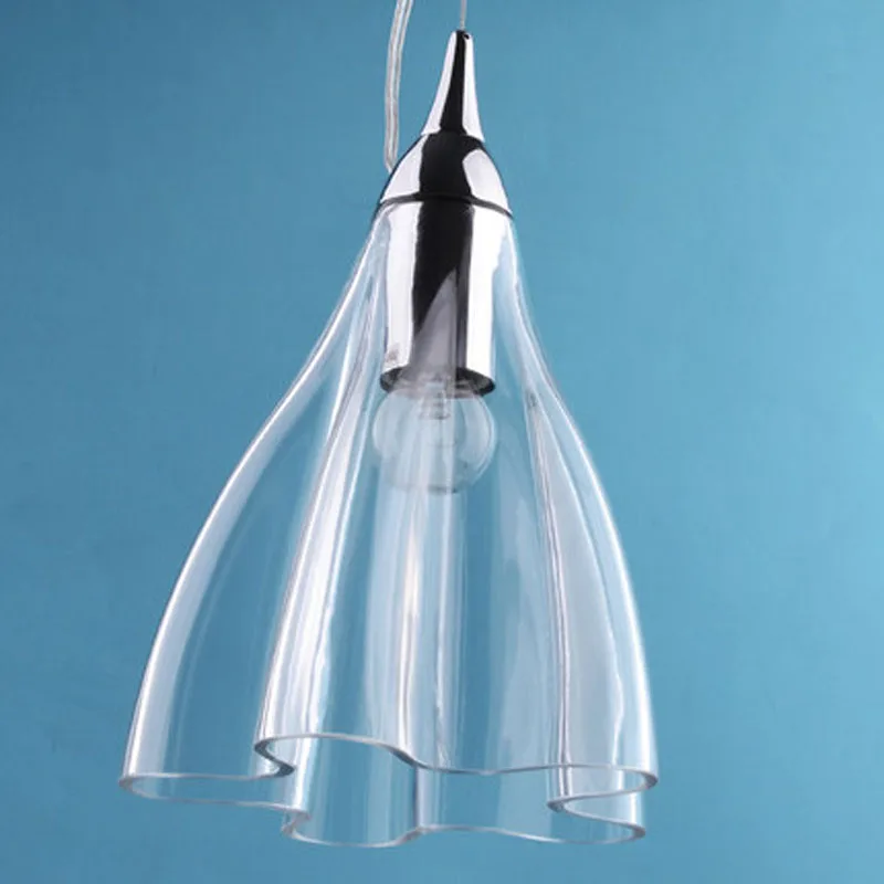 Современные подвесные светильники прозрачные стеклянные абажуры E27 110V 220V для