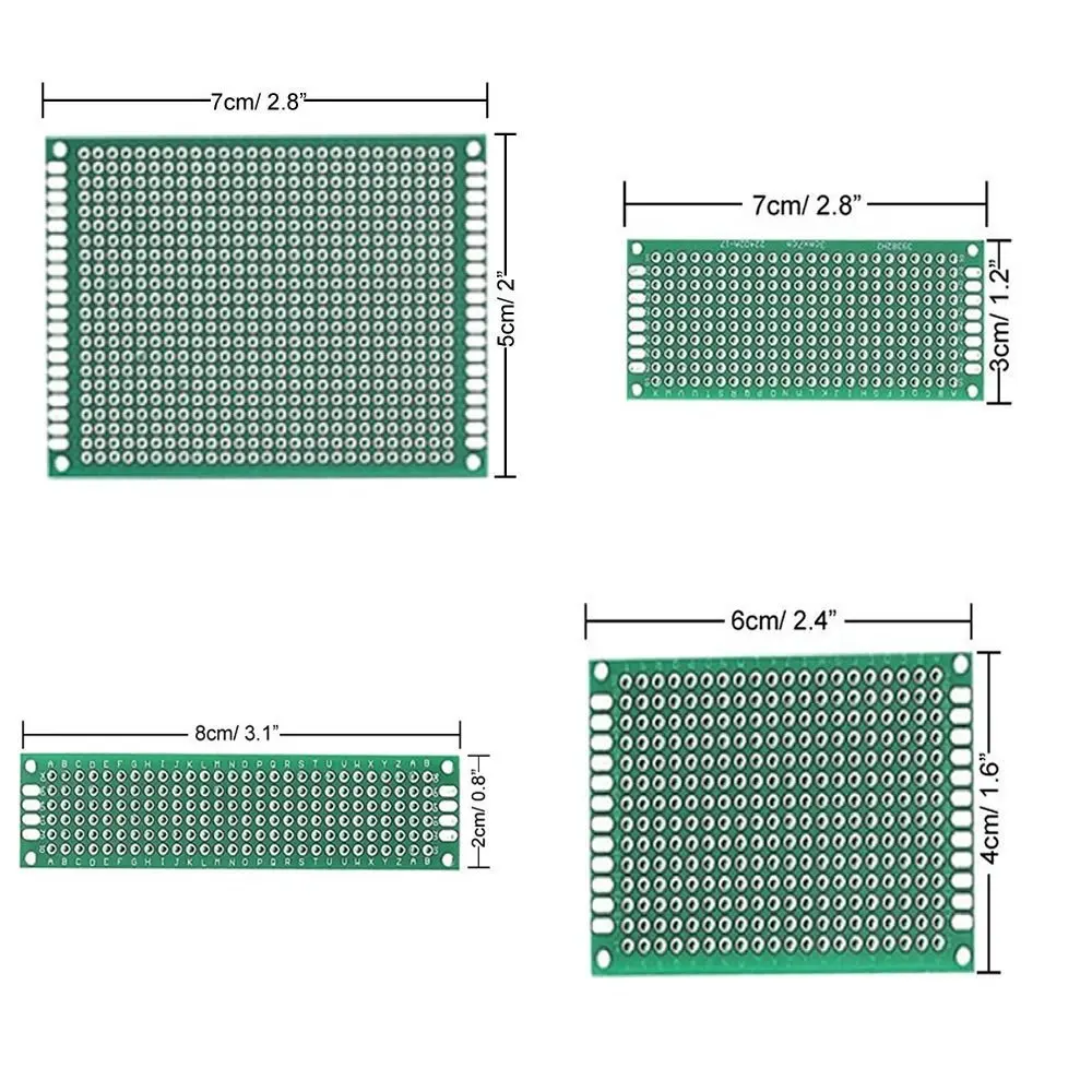 50 комплектов 200 шт 5x7 4x6 3x7 2x8 см 5*7 4*6 3*7 2*8 двухсторонний медный Прототип pcb