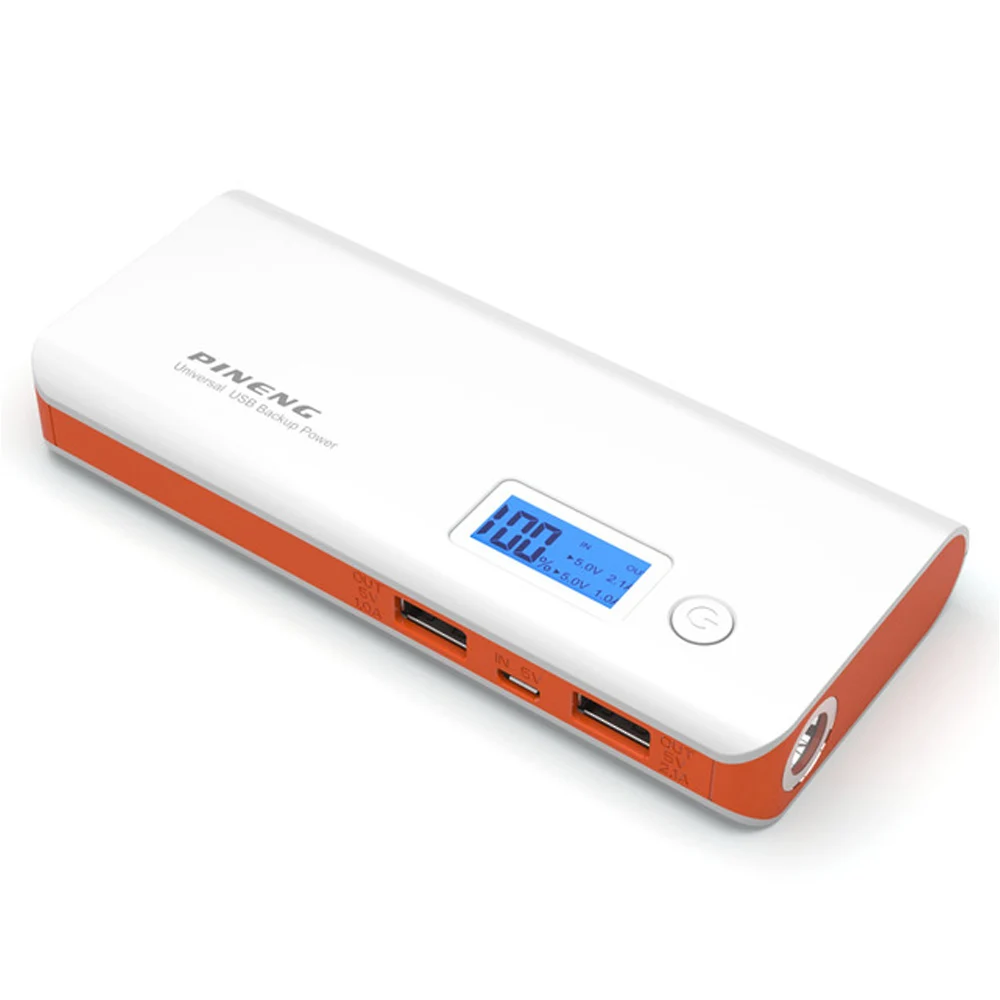 Pineng power Bank 10000 мАч PN968 внешний аккумулятор с светодиодный индикатором 5 в 2.1A для iPhone