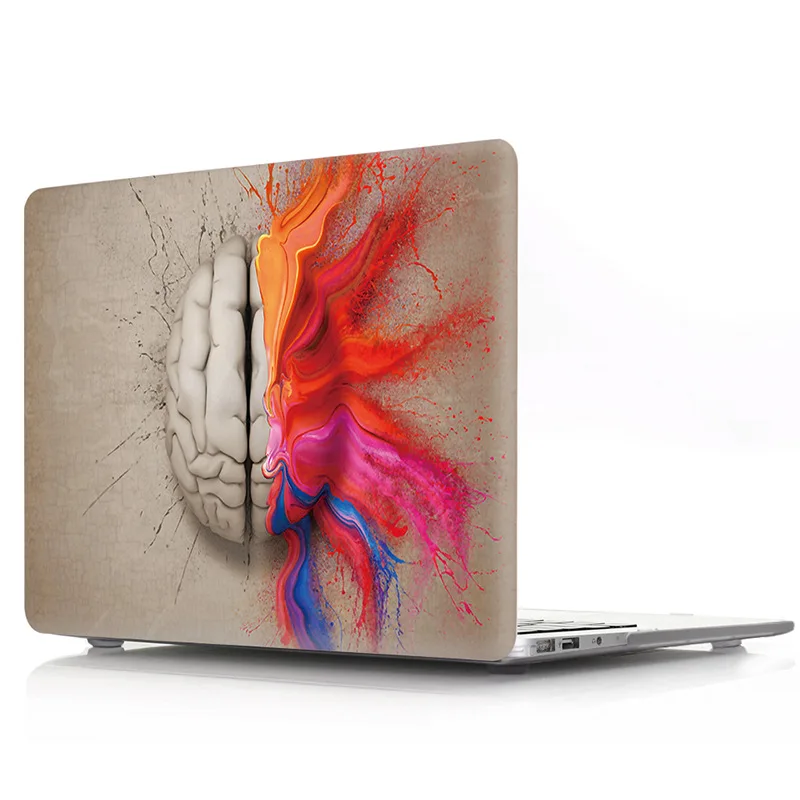 Жесткий чехол с принтом мозгов для Apple MacBook Air Pro retina 11 12 13 3 защитный Macbook New 15 4 Touch