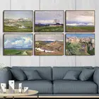 Украшение дома художественные настенные картины Fro гостиная холст с печатью постера картины испанский Aureliano de Beruete поле