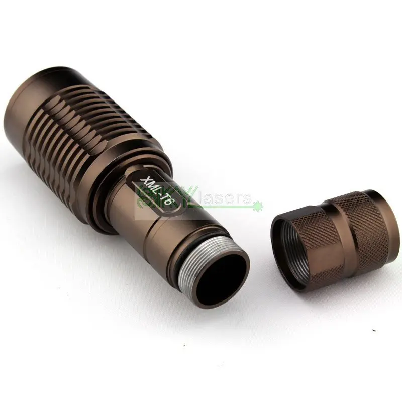Cree XM L T6 1600LM 3 Mode Белый Свет Фокусировки Фонарик Браун (1x18650)|focusable flashlight|xm-l t6cree xm-l t6 |
