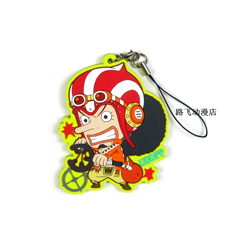 Аниме модель One Piece Luffy Law Nami Usopp фигурка резиновый брелок школьная сумка подвеска