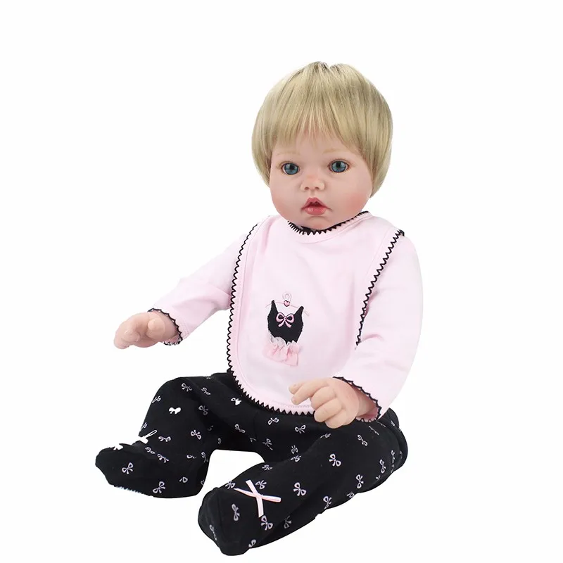 50 см блонд bebe силиконовые куклы Reborn Baby игрушки восхитительный реалистичный малыш