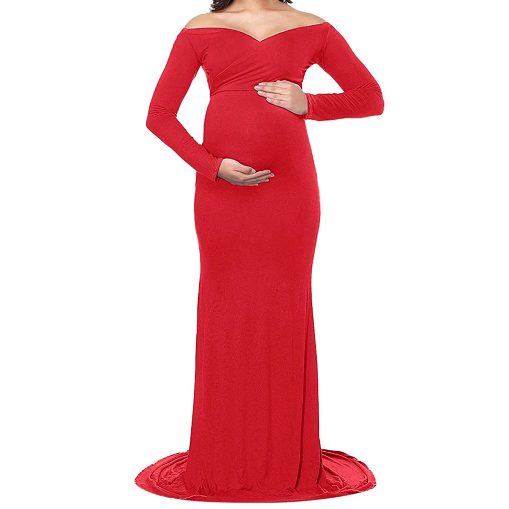 Женские платья для беременных фотосессии платье в пол мамы Gravida Vestido embarazada Robe femme