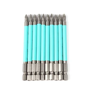 10 комплектов Противоскользящих насадок для шуруповерта, противоскользящая насадка для шуруповерта 100 мм Ph2 cross, насадка для шуруповерта 14 дюйма