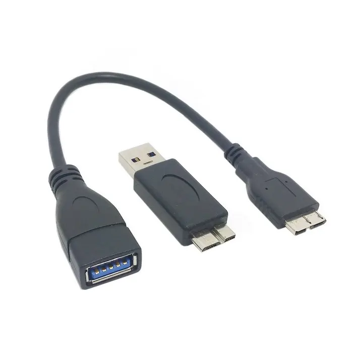 Черный кабель хоста Micro USB 3 0 OTG для флэш-накопителя и SSD с USB-адаптером | Компьютеры