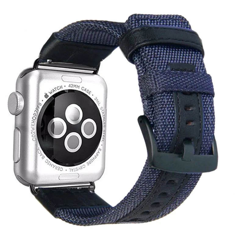 blue Спортивный нейлоновый ремешок для часов для Apple Watch 4 Band 40 мм 44 мм ремешок для замены ремешка 38 мм 40 мм для iWatch 4 3 2 1 Band - Цвет ремешка: blue