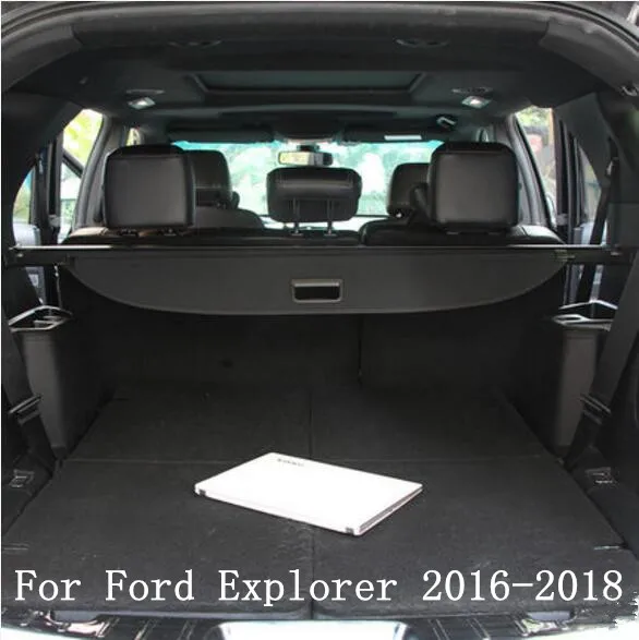 Защитный экран для багажника Ford Explorer 2016 2017 2018 2019 (черный бежевый)|Задние багажники