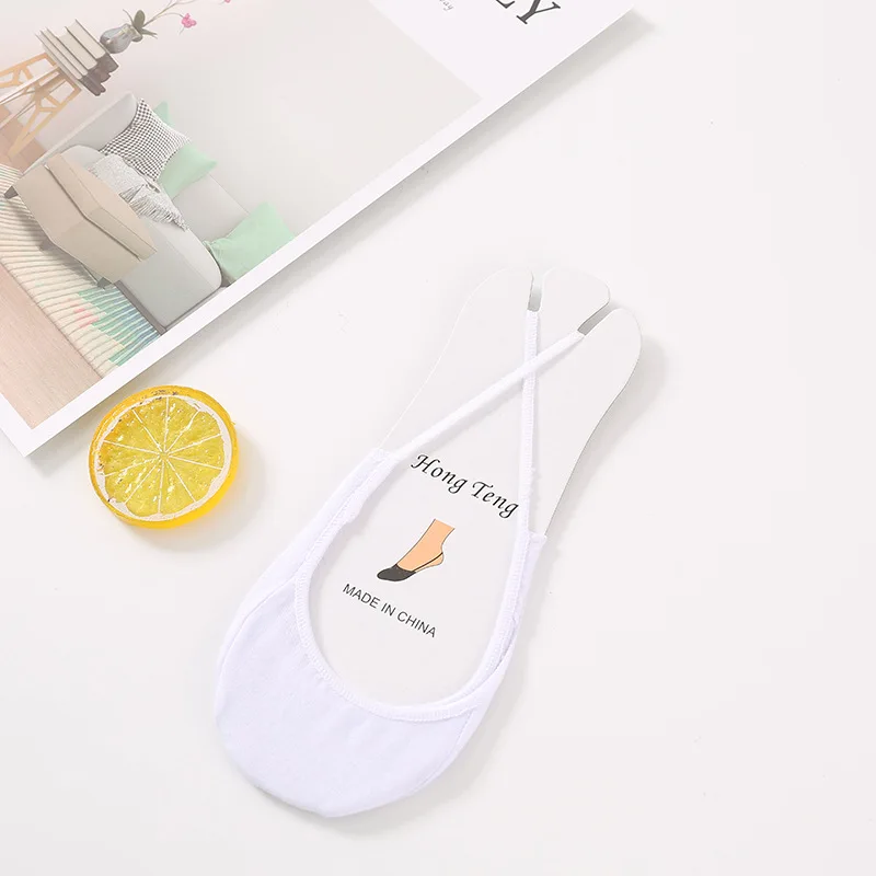 white 1 пара, chaussettes basses, хлопковые тонкие носки-лодочкой, не шоу лайнер, не шоу, нескользящие носки для лоферов, носки для ног, женские балетки - Цвет: white