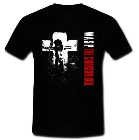 W.a.s.p. Багровый Idol heavy metal band Золушка черная футболка Размеры S M L XL 2XL|Мужские
