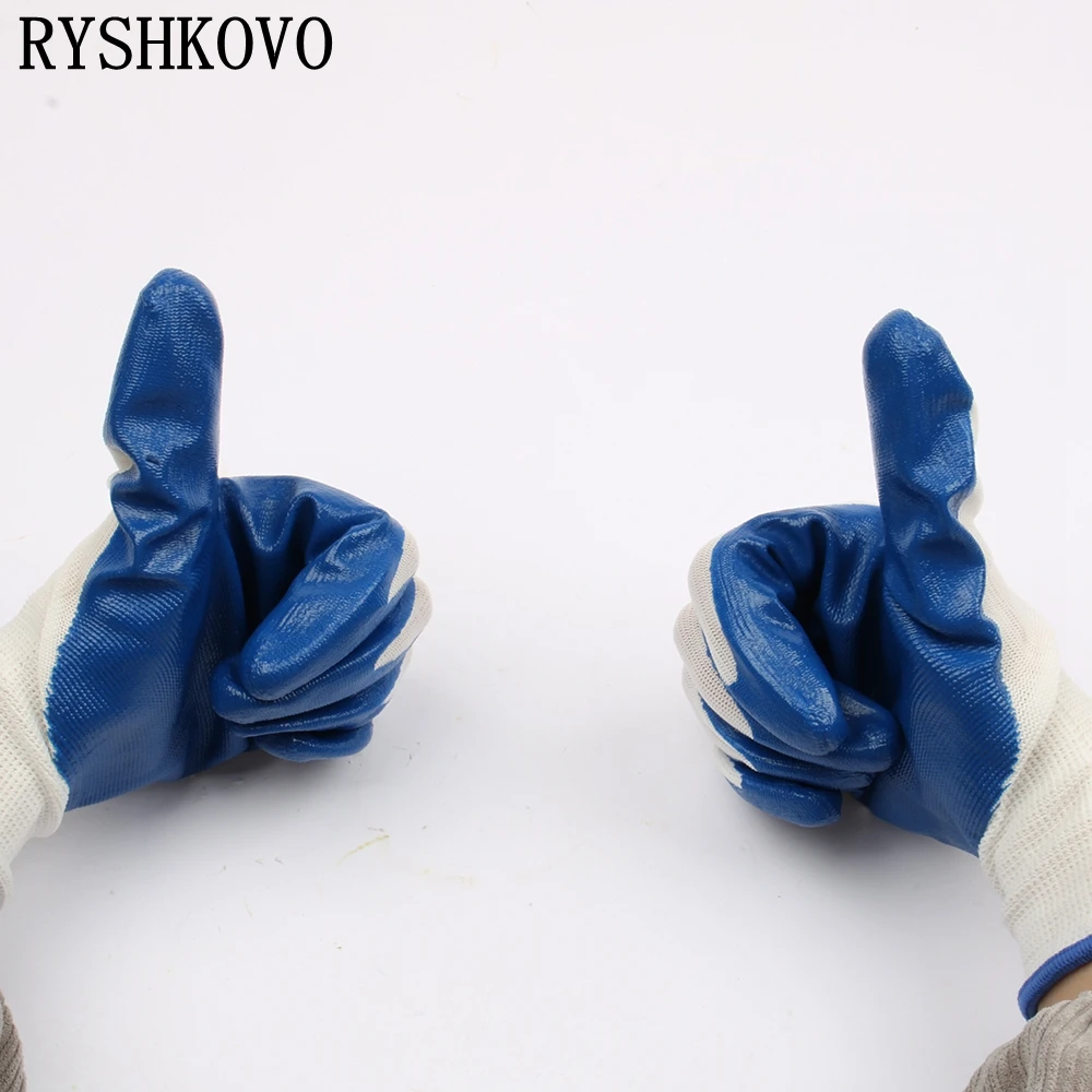 Нитриловые перчатки для аграрного труда с защитой от ударов садовые