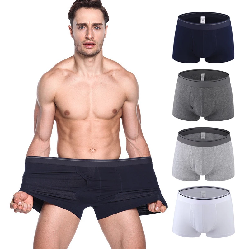 Супер Большие размеры высокого QualityMen'sBoxers перед тем как открыть талии брюки Head с