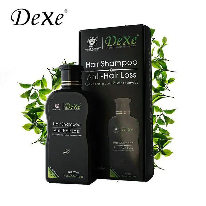Black bottle 200ml Dexe шампунь для волос набор против выпадения волос Sunburst уход Китайский травяной продукт для роста волос уход за волосами для мужчин и женщин 200 мл - Цвет: Black bottle 200ml