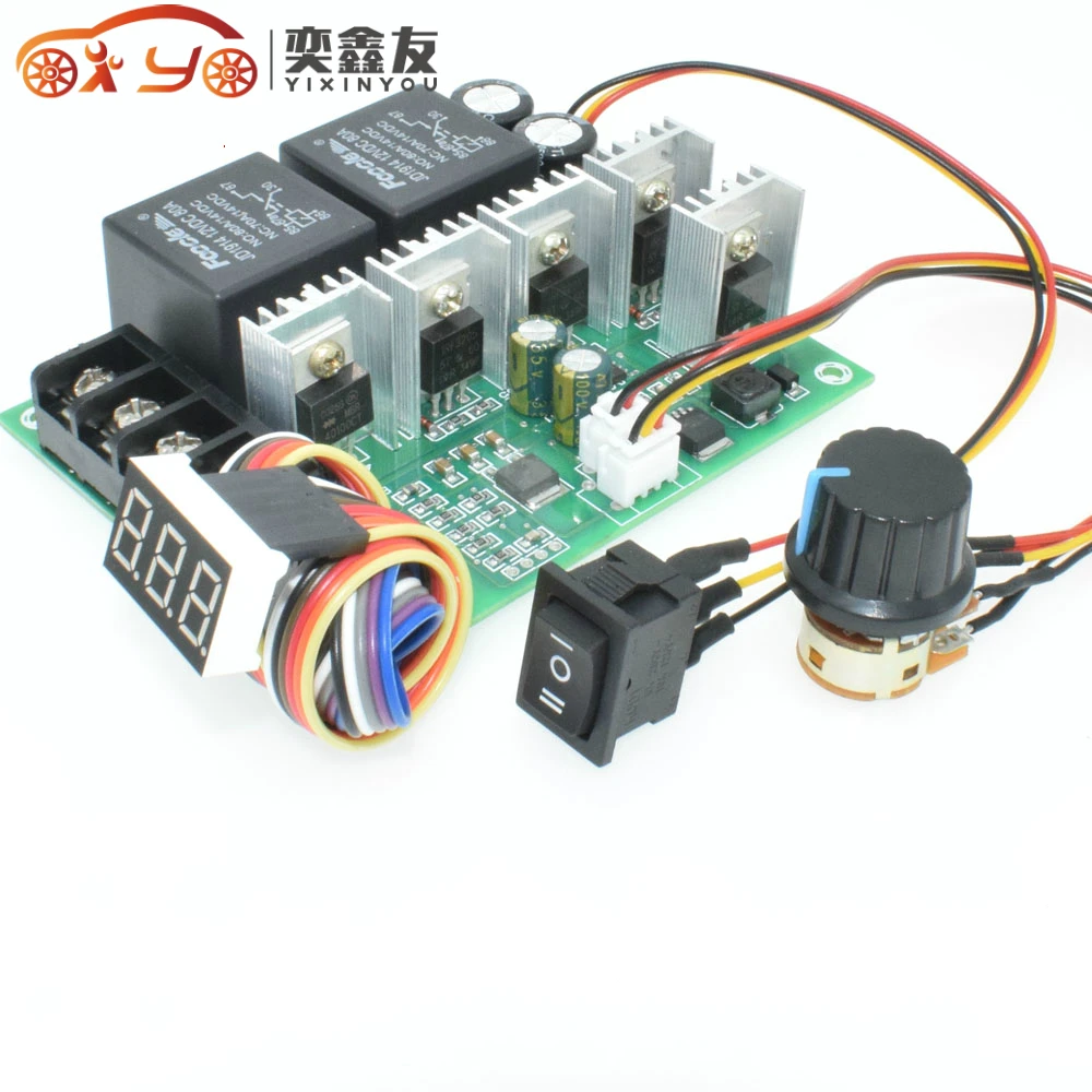 PWM контроллер скорости двигателя постоянного тока motor 12v24v36v48v перевернутый
