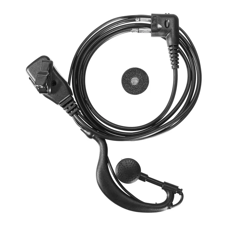 LEORY Black 90 см G образная гарнитура наушники с микрофоном для Motorola Radio Walkie Talkie CP040 2