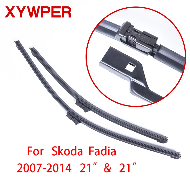 XYWPER Wiper Blades for Skoda Fabia 2007 2008 2009 2010 2011 2012-2014 21&quot&amp21&quotCar Accessories Soft Rubber car windscreen wipers |