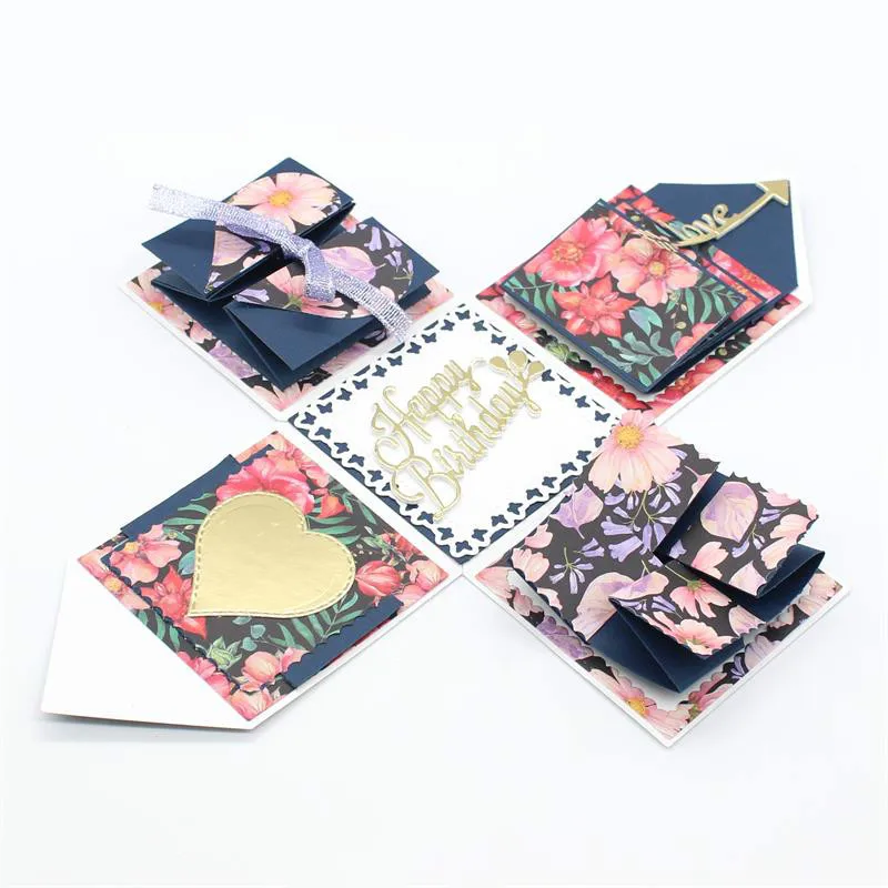 Birdhouse Explosion Box Metal Cutting Dies Stencils for DIY Scrapbooking Decorative Embossing Paper Card Making Craft | Дом и сад