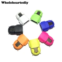 7pcs mini robot shape android micro usb to usb 2 0 converter usb otg cable adapter for tablet pc for samsung s3 s4 s5 for xiaomi