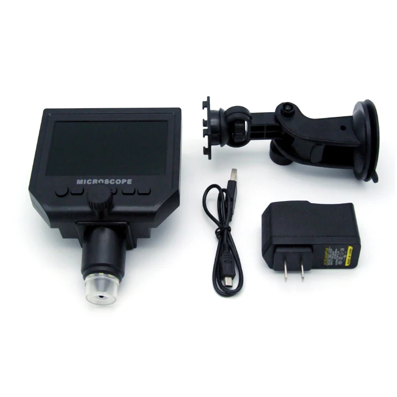 Электронный микроскоп с USB 600x Usb ЖК Цифровая видеокамера 4 3 дюйма Hd Oled