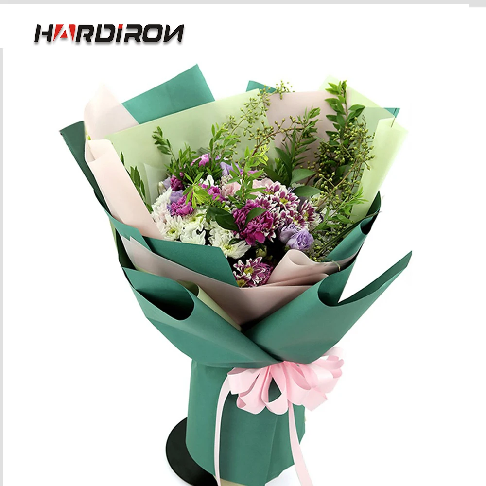 HARDIRON 60x60 см Цветочная однотонная стандартная бумага для упаковки черная