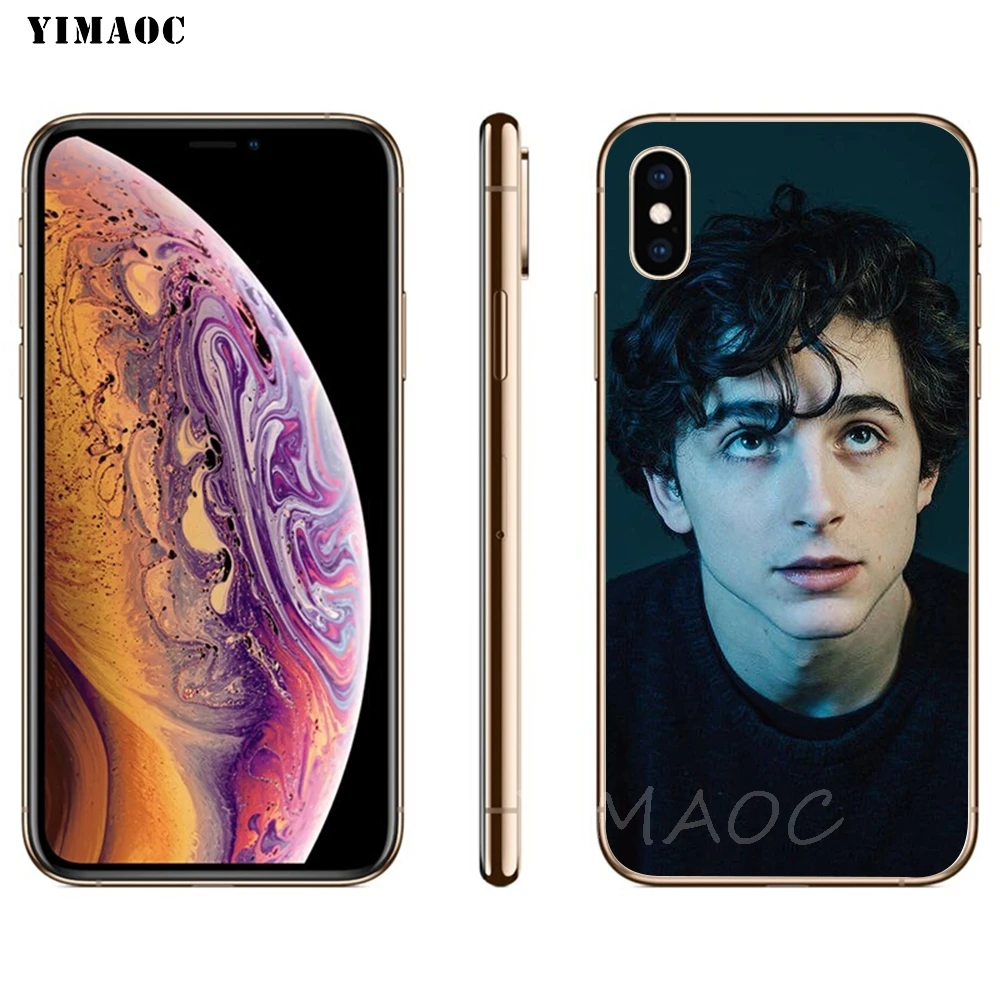 Мягкий чехол YIMAOC Timothee силиконовый из ТПУ для iPhone 8 7 6 6S Plus 5 SE X XR XS 11 Pro Max |