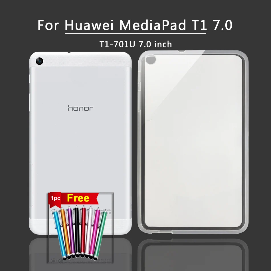 T1 7.0 T1-701U Классический силиконовый чехол для huawei MediaPad T1 T2 T3 T5 7 8 10 планшетный чехол Медиа Pad T3 T5 T1 T2 Pro Чехол 7,0 8,0 10,0 дюймов - Цвет: T1 7.0 T1-701U