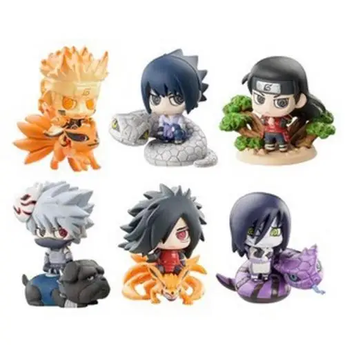 set of 6pcs Anime naruto Uchiha Sasuke Madara Orochimaru Kakashi figure model collection toys | Игрушки и хобби