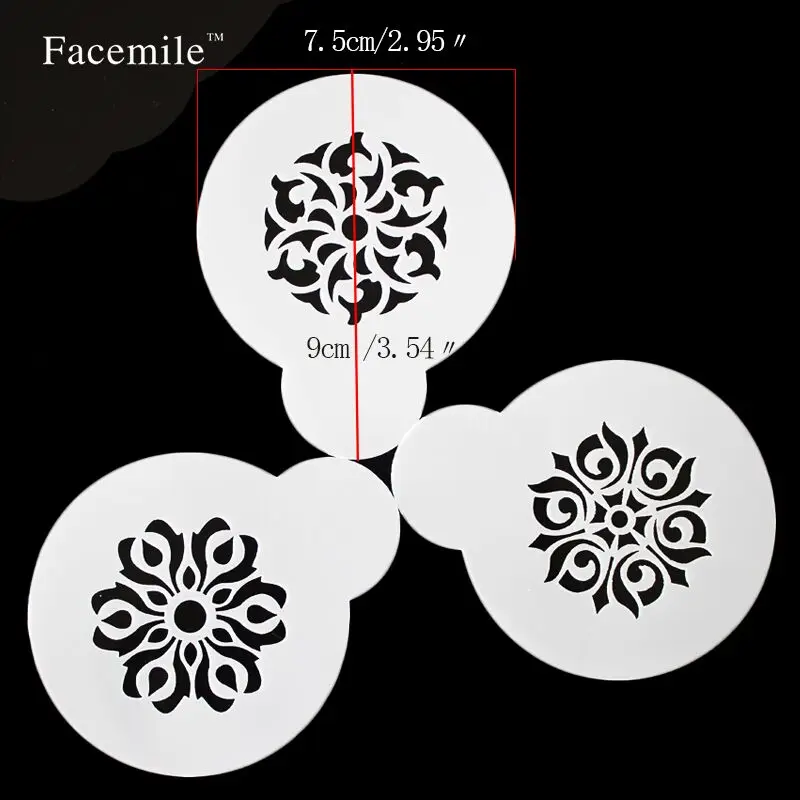 3 шт. Новое поступление трафареты для капучино кофе бариста шоколада печенья