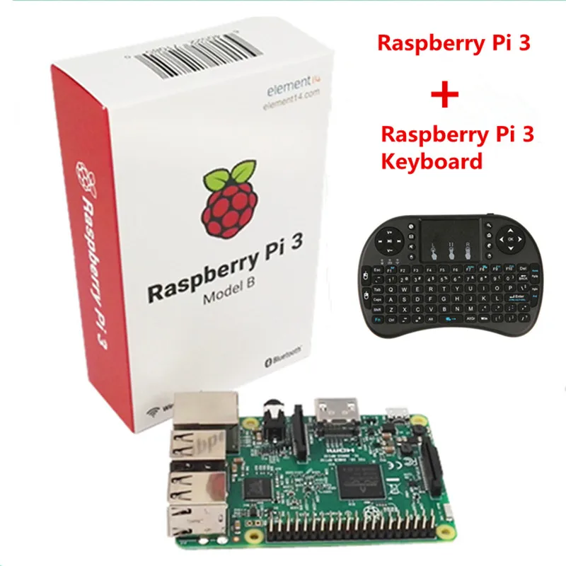 Raspberry Pi 3 Модель B с Wi-Fi и Bluetooth + i8 Мини 2.4 г Беспроводной мини-клавиатура для