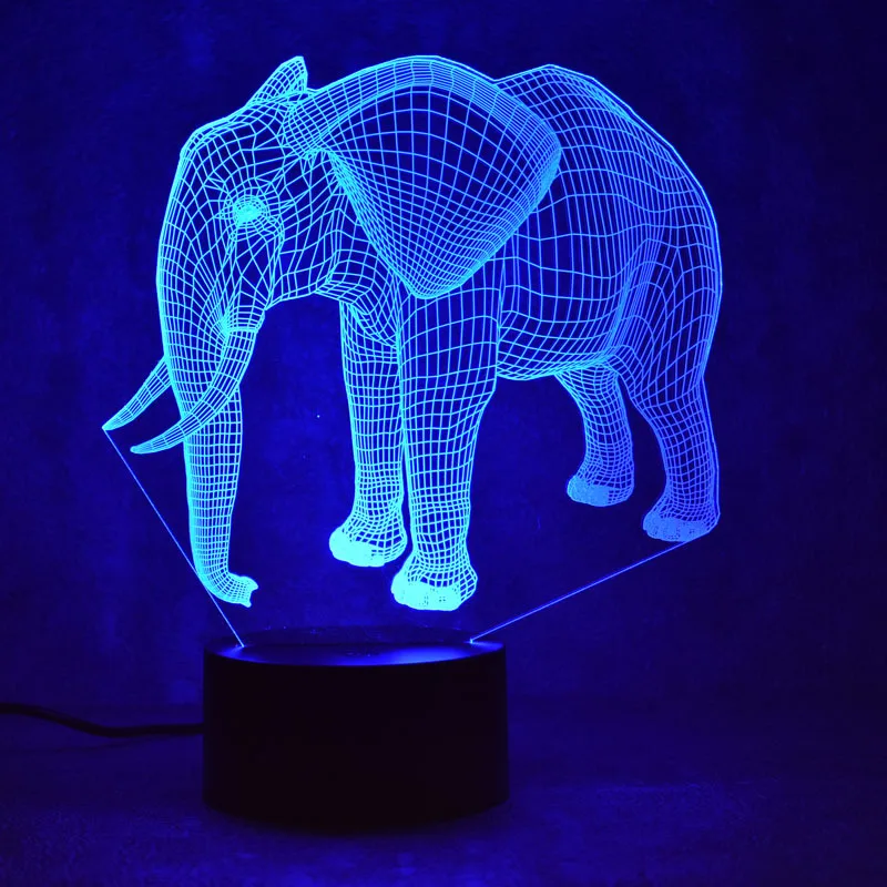 Новый Слон 3d Led маленький ночник умный дом Usb детская лампа детские игрушки