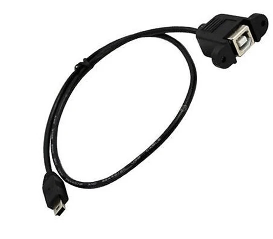 25 шт./лот 0 5 м/19 7 дюйма 5Pin мини B папа к принтеру порт USB 2 Женский Панель Крепление