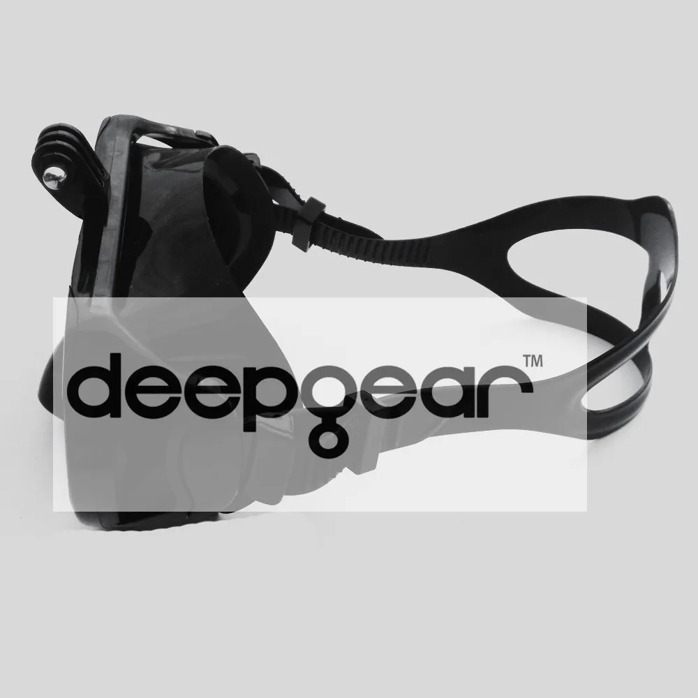 Deepgear камера маска для дайвинга С Одним Окном закаленная Для Взрослых Черная