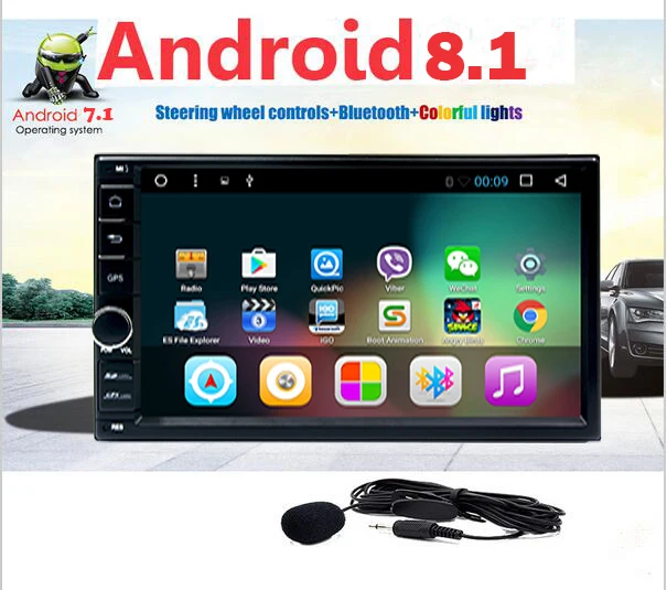 Четырехъядерный 2 din автомобильный dvd Android 8 1 автомобильные стереосистемы DVD плеер
