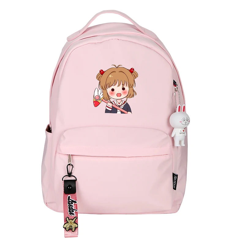 Аниме карта Captor SAKURA Kawaii женский рюкзак SAKURA милый рюкзак нейлоновые школьные сумки для девочек-подростков мультяшный рюкзак для путешествий