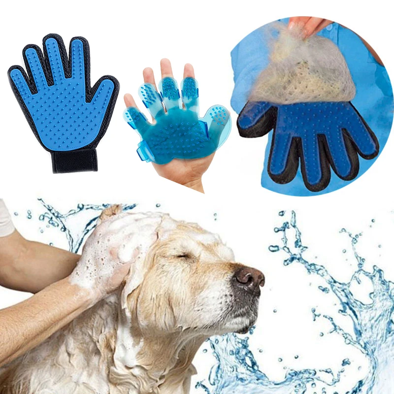 

Pet Grooming Glove for Cats Brush Comb Cat Hackle Pet Deshedding Brush Glove for Animal Dog Pet Hair GloveS for Cat Dog Grooming